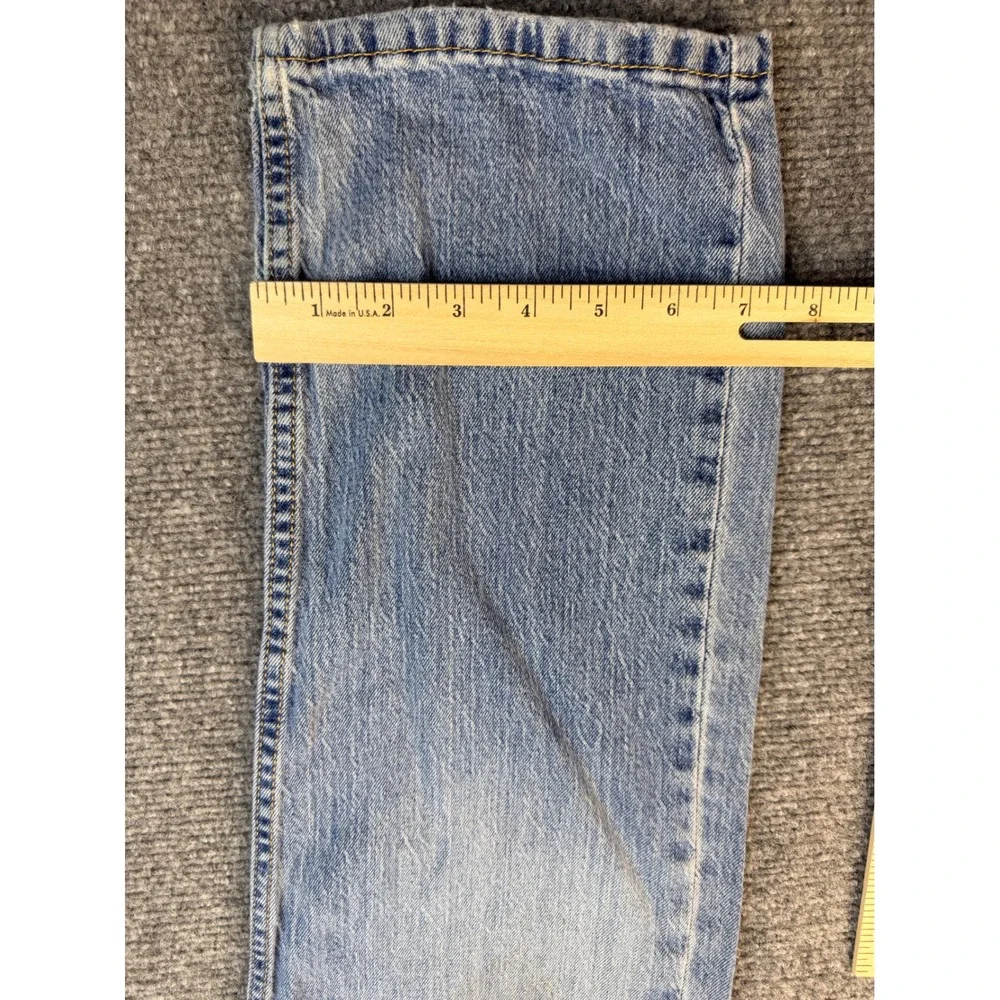 Levis 505 Mens Jeans 32x30 Blue Denim Regular‎ Fit Straight Leg Stained Vintage